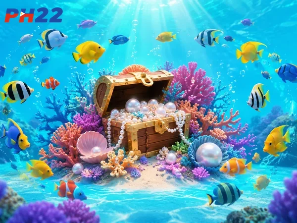 Relax Fishing serene sea life backdrop